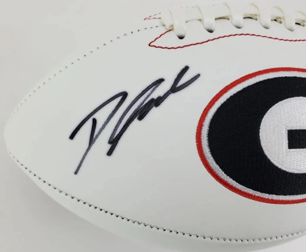 DeAndre Swift Signed Georgia Bulldogs Logo Football (Fanatics Certified)