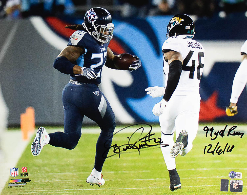 Derrick Henry Signed "99 yd Run" 16x20 Photo (Beckett Certified)