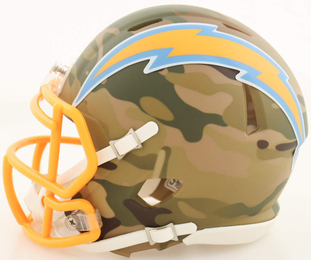 Derwin James Jr. Signed Chargers Camo Alternate Speed Mini Helmet (Beckett)