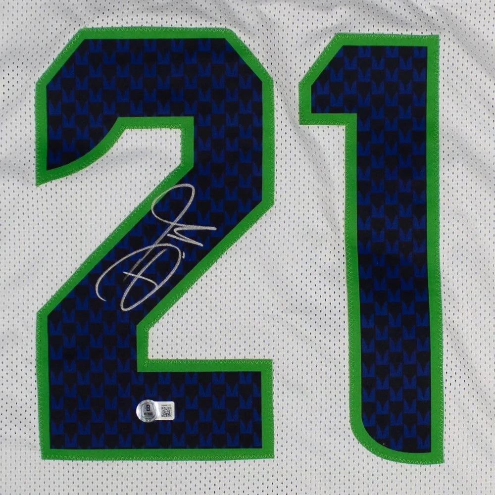Devon Witherspoon Signed Seattle Seahawks White Jersey (Beckett Witness Certified)