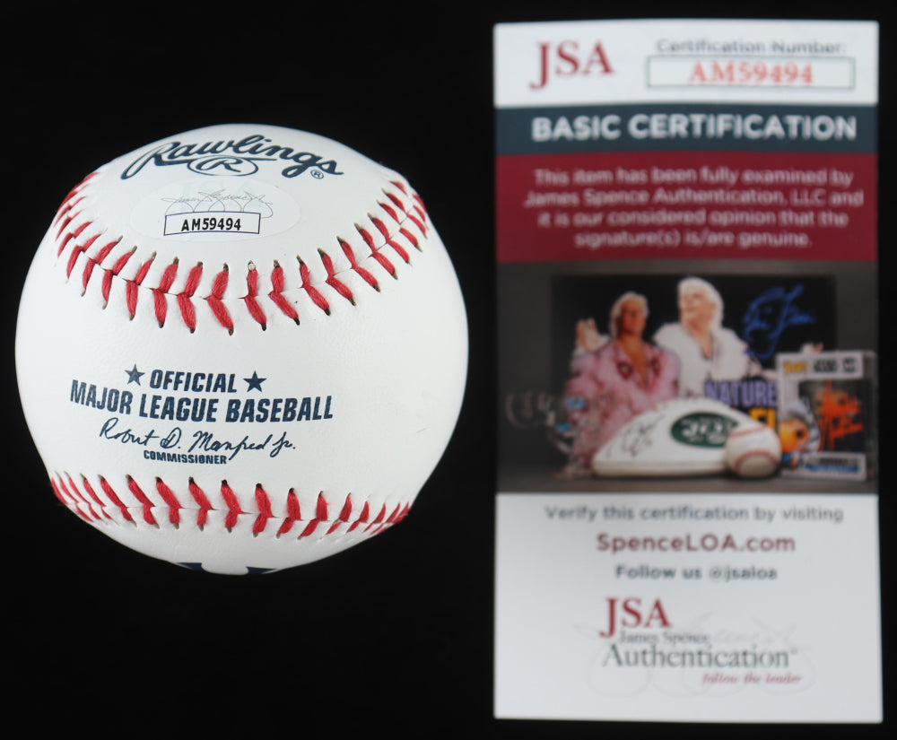 Dwight Gooden Signed OML Yankees Baseball Inscribed "No Hitter 5/14/96" (JSA)