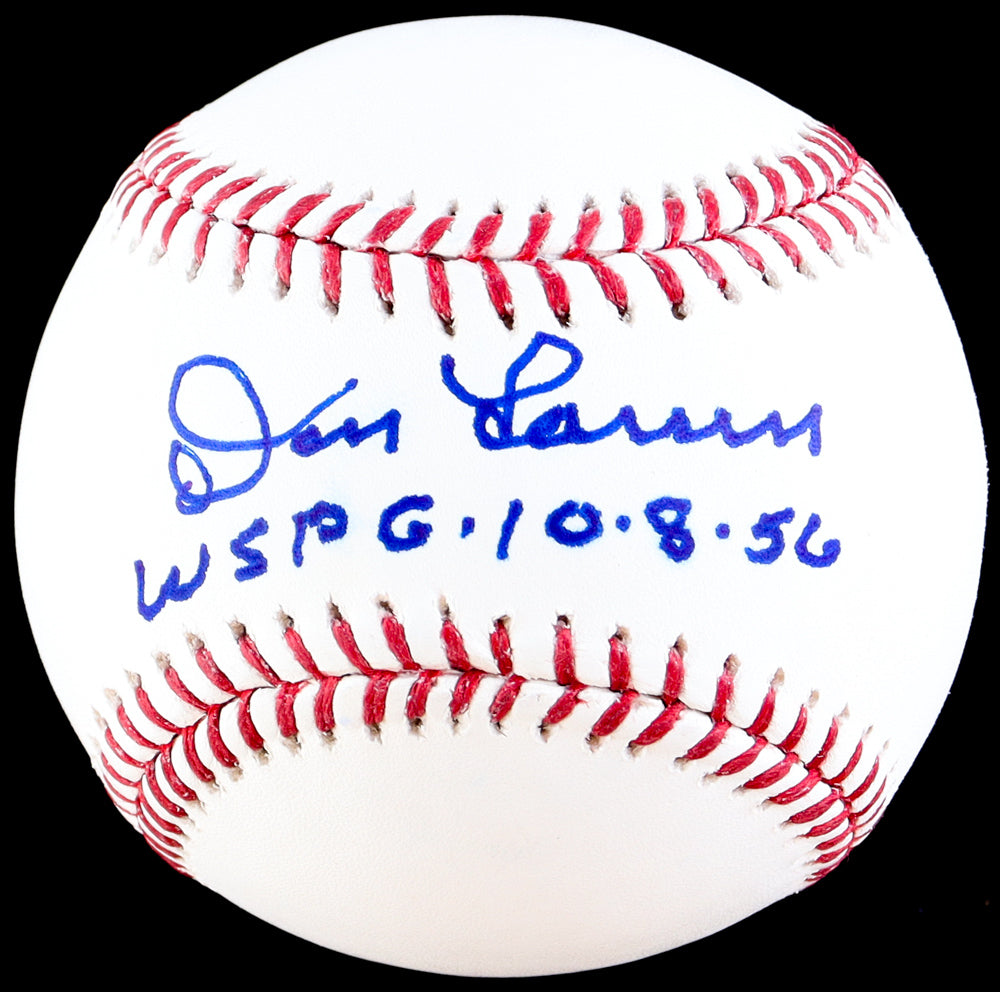 Don Larsen Signed OML Baseball Inscribed "WSPG 10-8-56" (PSA)