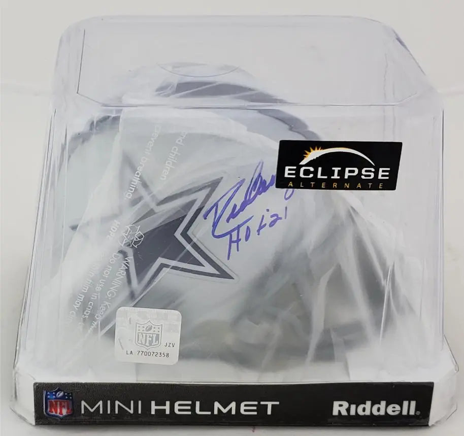 Drew Pearson “HOF 21” Signed Dallas Cowboys Mini Helmet (Beckett Witness Certified)
