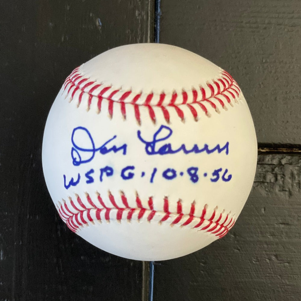 Don Larsen Signed OML Baseball Inscribed "WSPG 10-8-56" (PSA)
