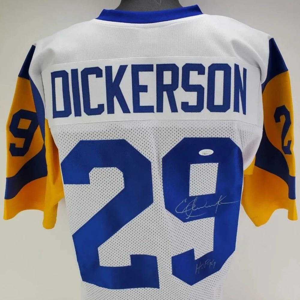 Eric Dickerson “HOF 99” Signed Los Angeles Rams Custom Jersey (JSA COA)