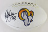 Marshall Faulk Signed Los Angeles Rams Super Bowl Logo Football (Beckett Witness Certified)