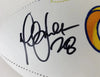 Marshall Faulk Signed Los Angeles Rams Super Bowl Logo Football (Beckett Witness Certified)