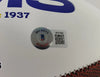 Marshall Faulk Signed Los Angeles Rams Super Bowl Logo Football (Beckett Witness Certified)