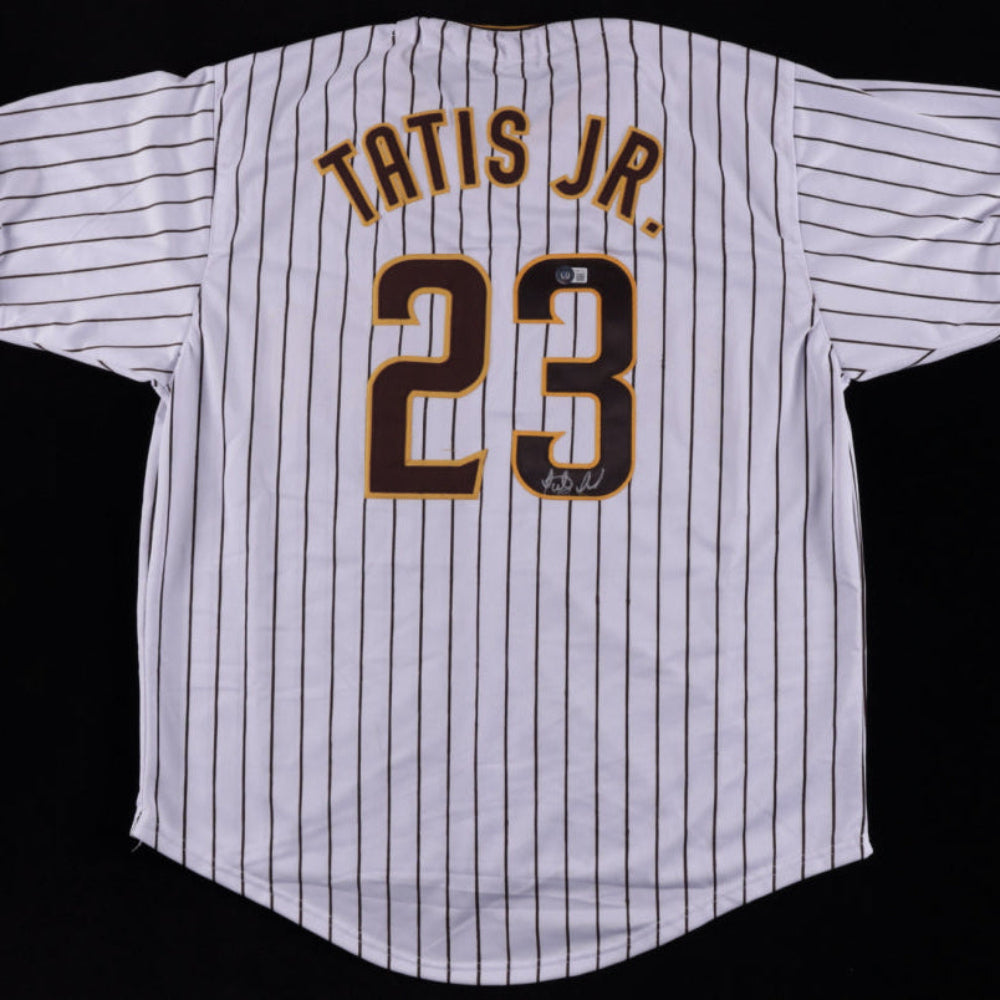Fernando Tatis Jr. Signed White Padres Jersey (1) (Beckett COA)