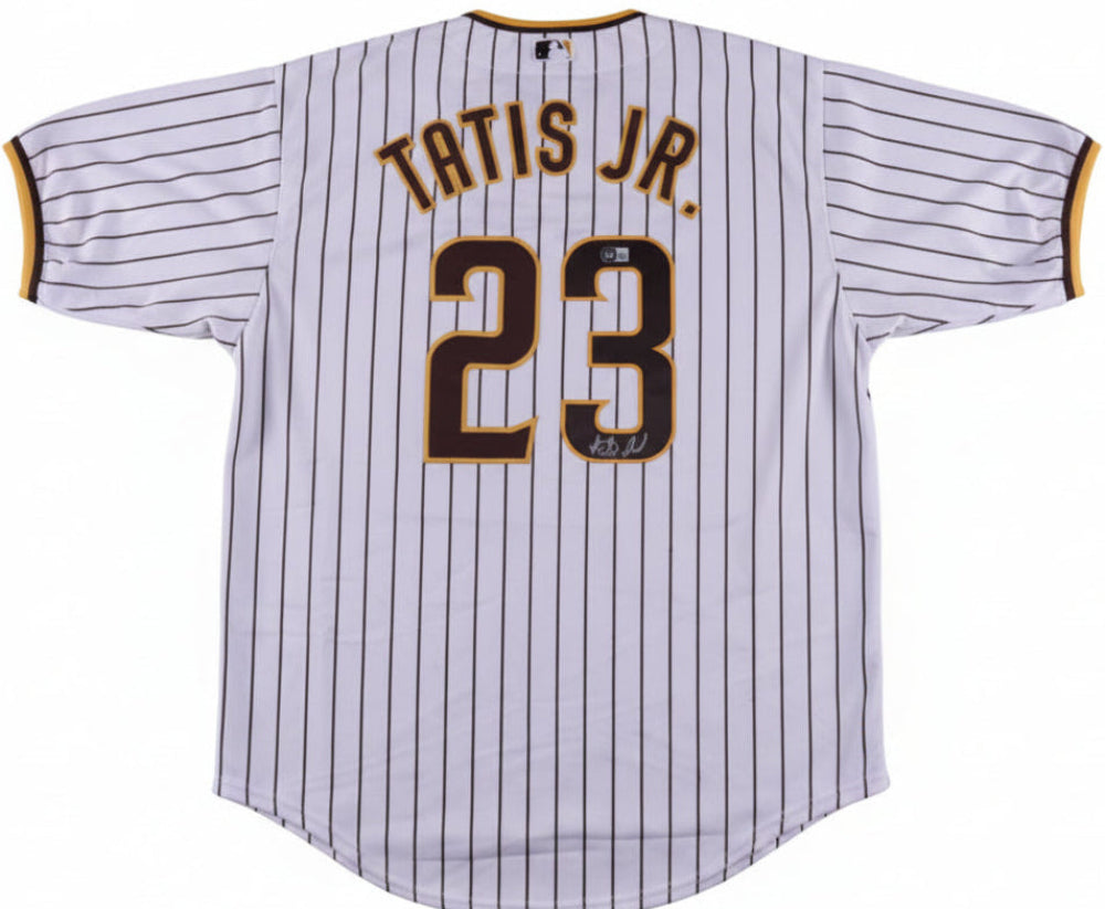 Fernando Tatis Jr. Signed White Padres Jersey (1) (Beckett COA)