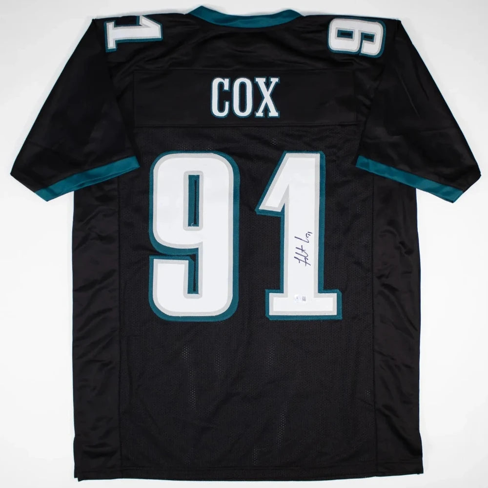 Fletcher Cox Signed Philadelphia Eagles Black Jersey (Beckett Witness Certified)