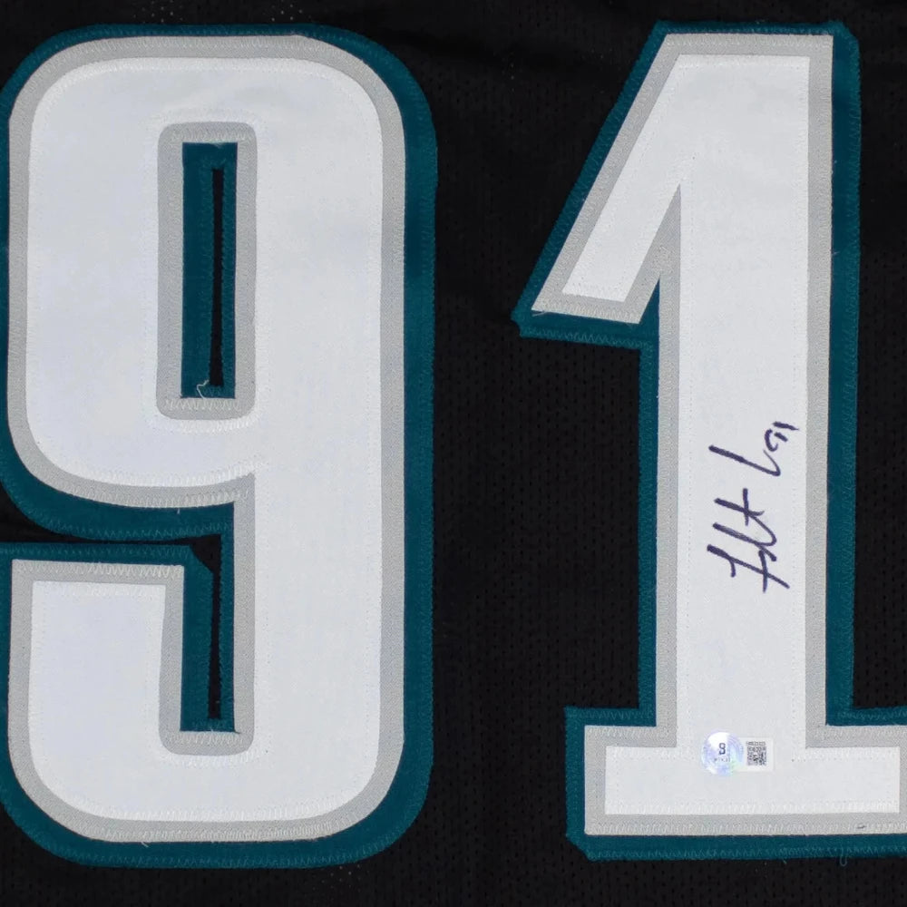 Fletcher Cox Signed Philadelphia Eagles Black Jersey (Beckett Witness Certified)