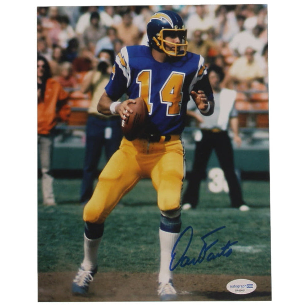 Dan Fouts Signed Chargers 8x10 Photo (ACOA) (3)