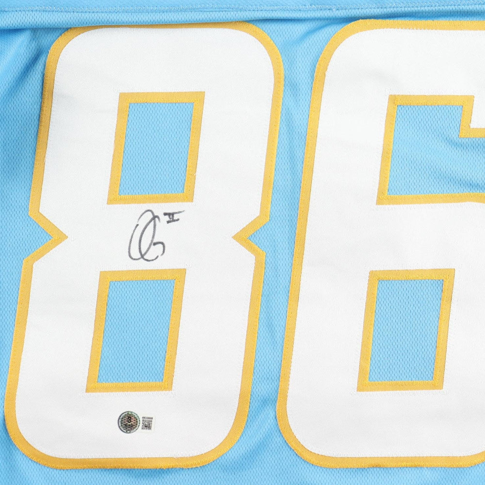 Oronde Gadsden Signed Chargers Blue Jersey (Beckett)