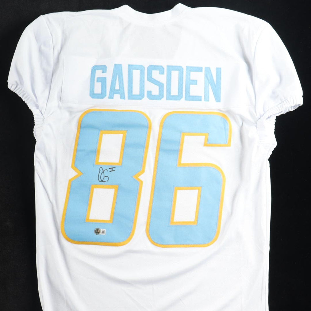 Oronde Gadsden Signed Chargers White Jersey (Beckett)