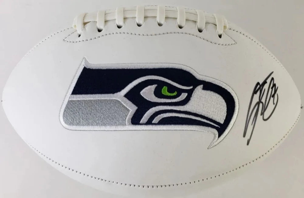Geno Smith Signed Seattle Seahawks Logo Football (JSA COA)