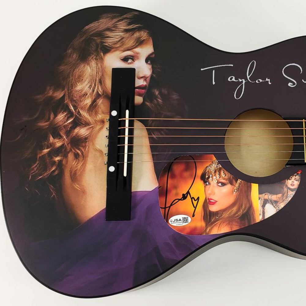 Taylor Swift Signed with a "Heart" Acoustic Guitar with "TLOAS" Insert Pickguard (JSA)