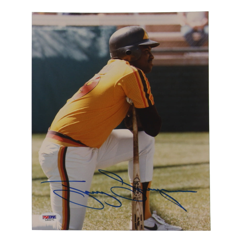 Tony Gwynn Signed Padres 8x10 Photo (2) (PSA)