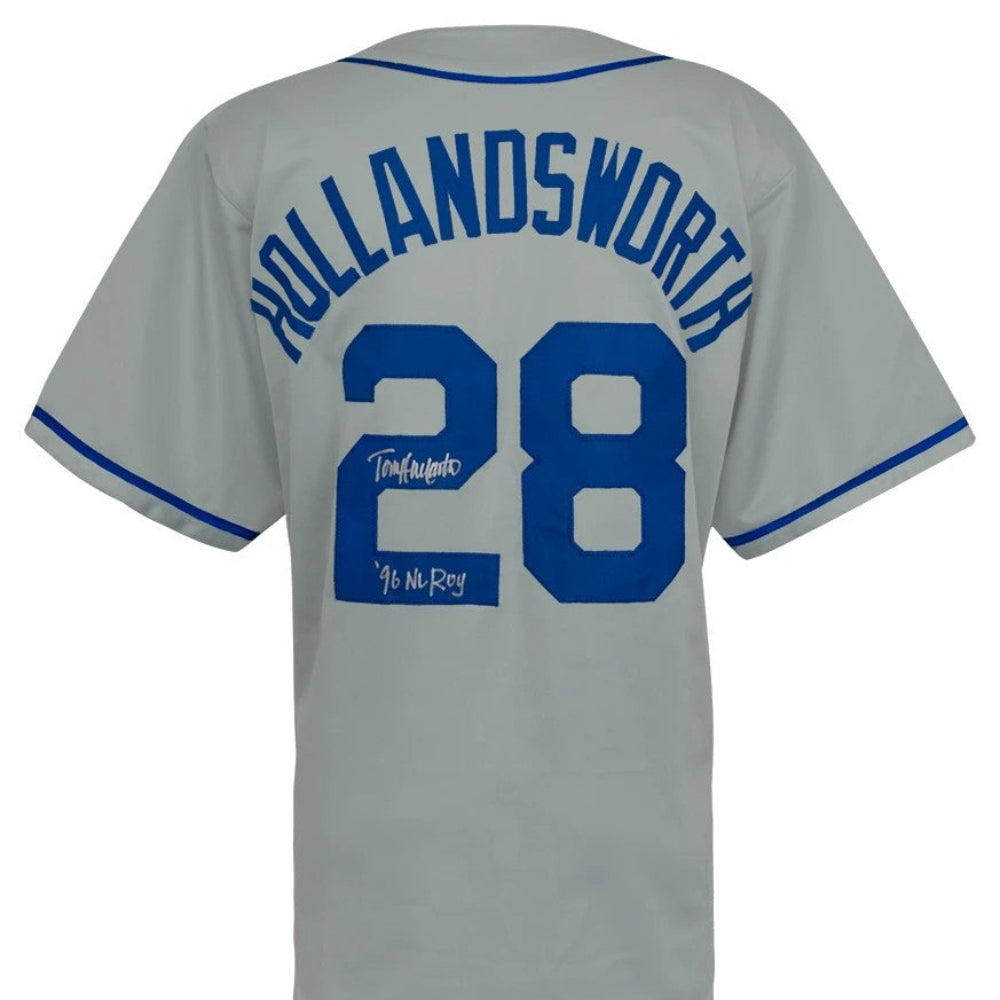 Todd Hollandsworth "96 NL ROY" Signed Dodgers Jersey (Schwartz COA)