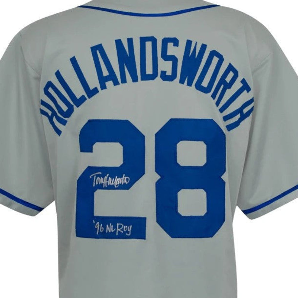 Todd Hollandsworth "96 NL ROY" Signed Dodgers Jersey (Schwartz COA)