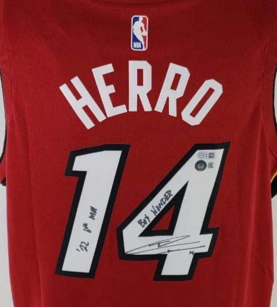 Tyler Herro “Boy Wonder” Signed Miami Heat Nike Statement Edition Dri-Fit Swingman Jersey