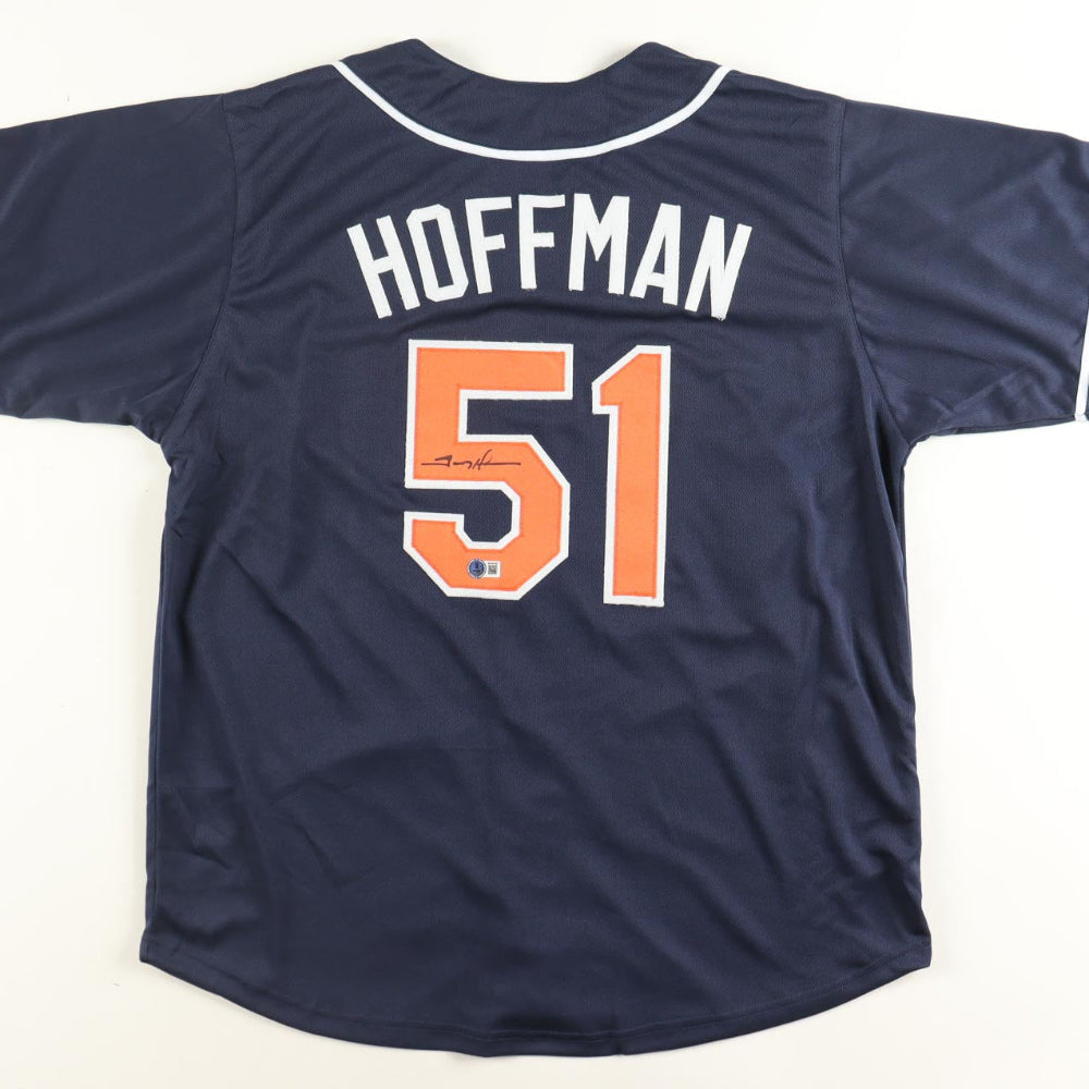 Trevor Hoffman Signed Dark Blue Padres Jersey (Beckett)