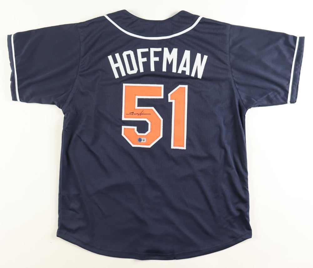 Trevor Hoffman Signed Dark Blue Padres Jersey (Beckett)