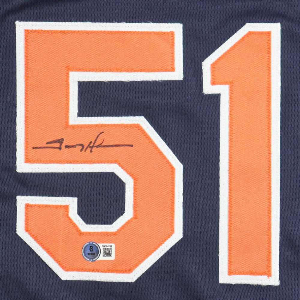 Trevor Hoffman Signed Dark Blue Padres Jersey (Beckett)