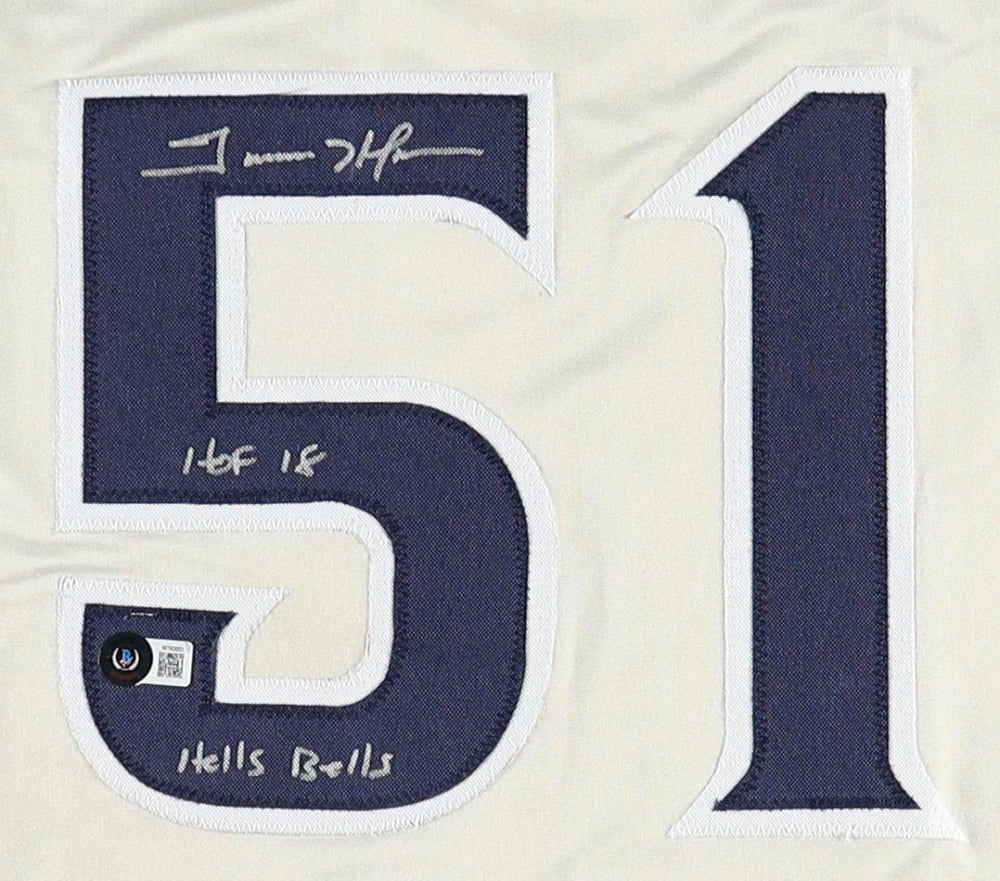 Trevor Hoffman Signed Jersey Inscribed &quot;HOF 18&quot; &amp; &quot;Hells Bells&quot; (Beckett)
