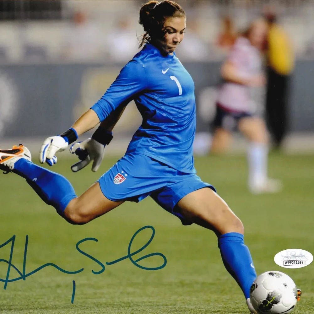 Hope Solo Signed Team USA Soccer 8×10 Photo (JSA Witness COA)