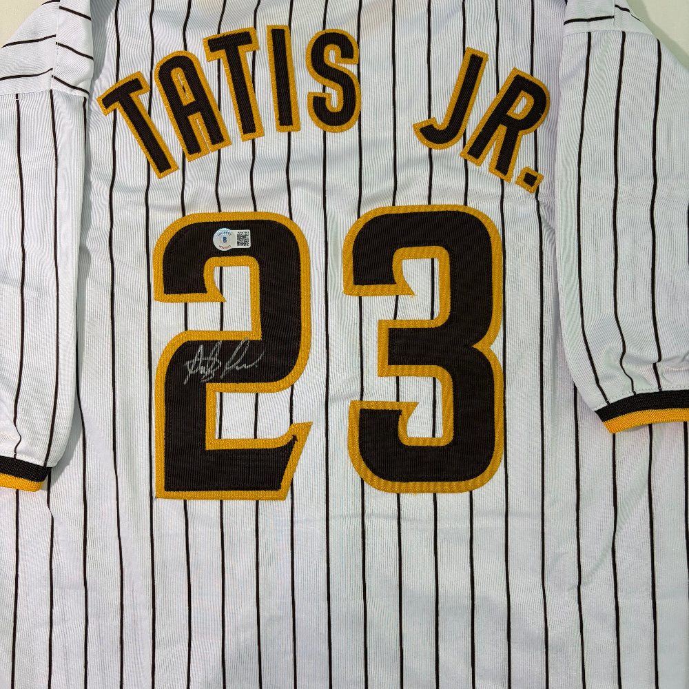 Fernando Tatis Jr. Signed White Padres Jersey (1) (Beckett)