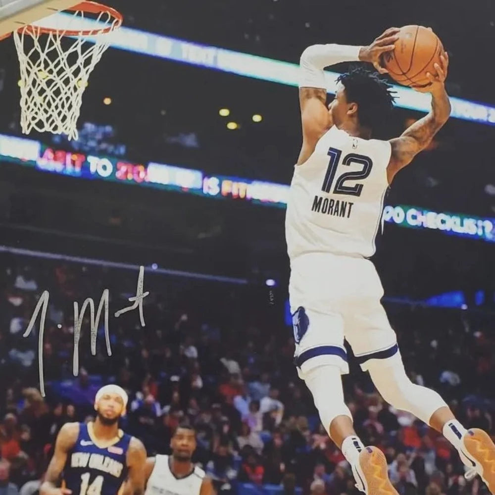 Ja Morant Signed Memphis Grizzlies 11×14 Photo (Players Ink Certified)