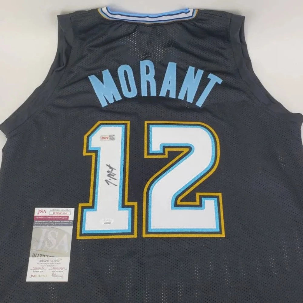 Ja Morant Signed Memphis Grizzlies Black Jersey (JSA Witness COA)