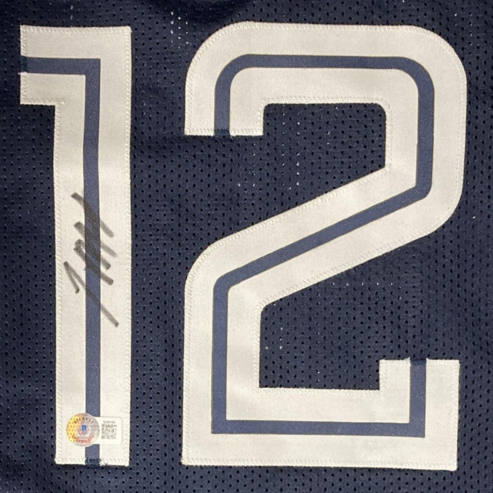 Ja Morant Signed Blue Jersey (2) (Beckett)