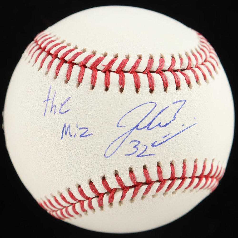 Jacob Misiorowski Signed OML Baseball Inscribed "The Miz" (Prova)