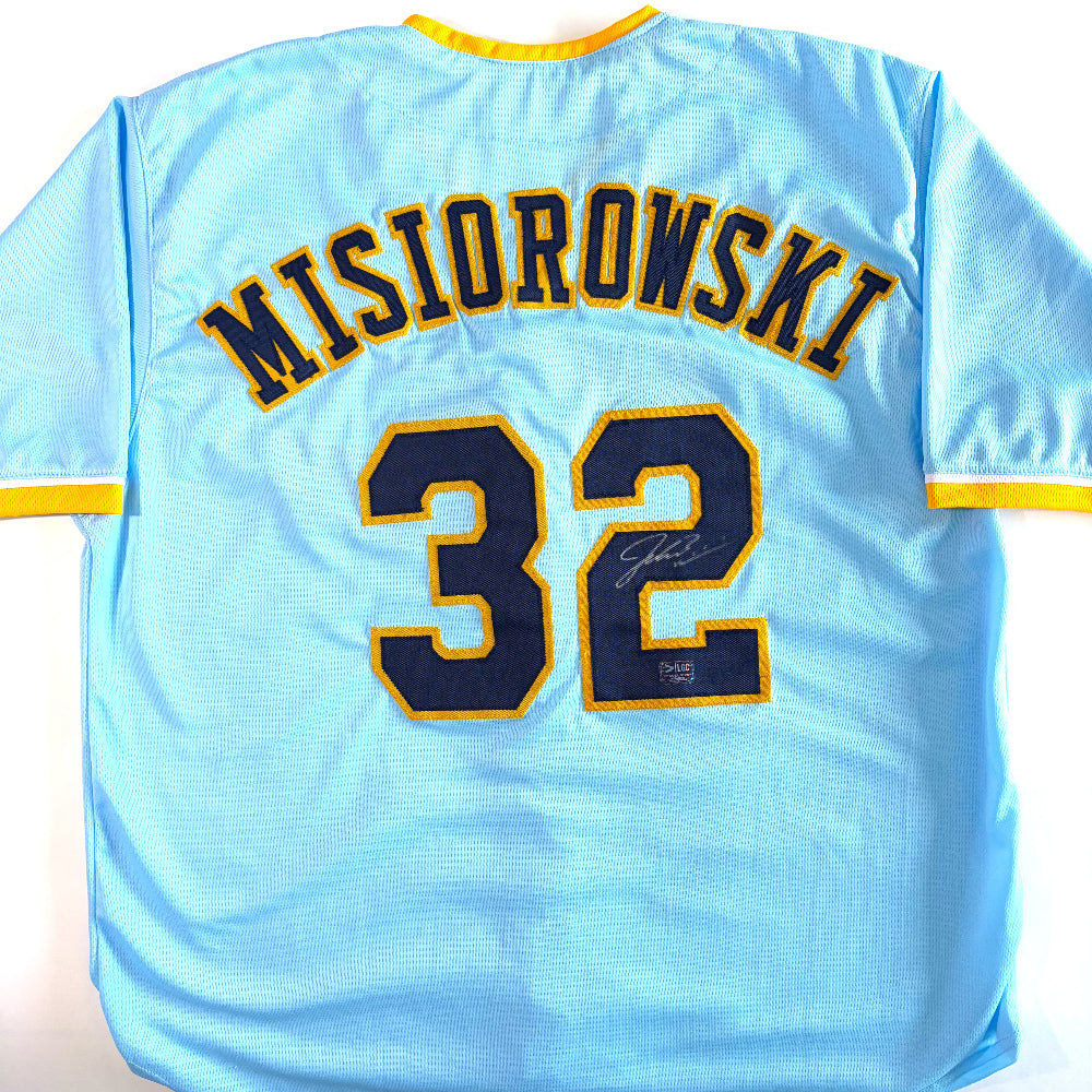 Jacob Misiorowski Signed Brewers Powder Blue Jersey (Prova)