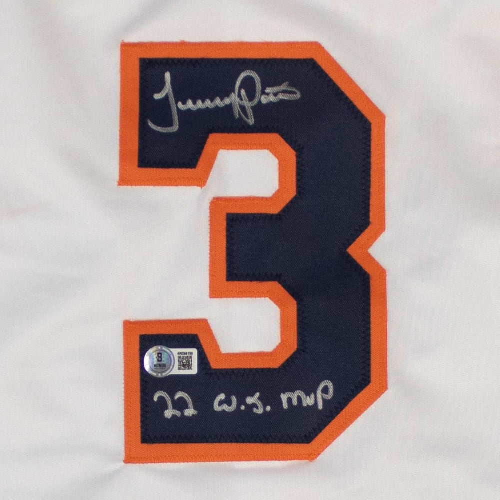Jeremy Pena Signed Houston Astros Jersey with "22 WS MVP" (Beckett Witness)