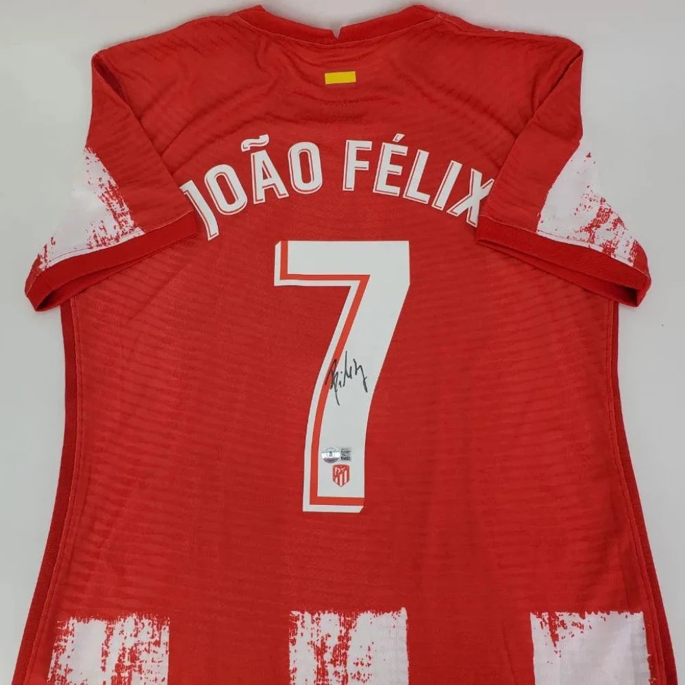 João Félix Autographed Atlético Madrid Nike Soccer Jersey(1) (Beckett Certified)