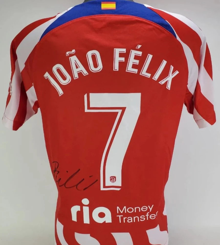 João Félix Autographed Atlético Madrid Nike Soccer Jersey (2) (Players Ink Certified)