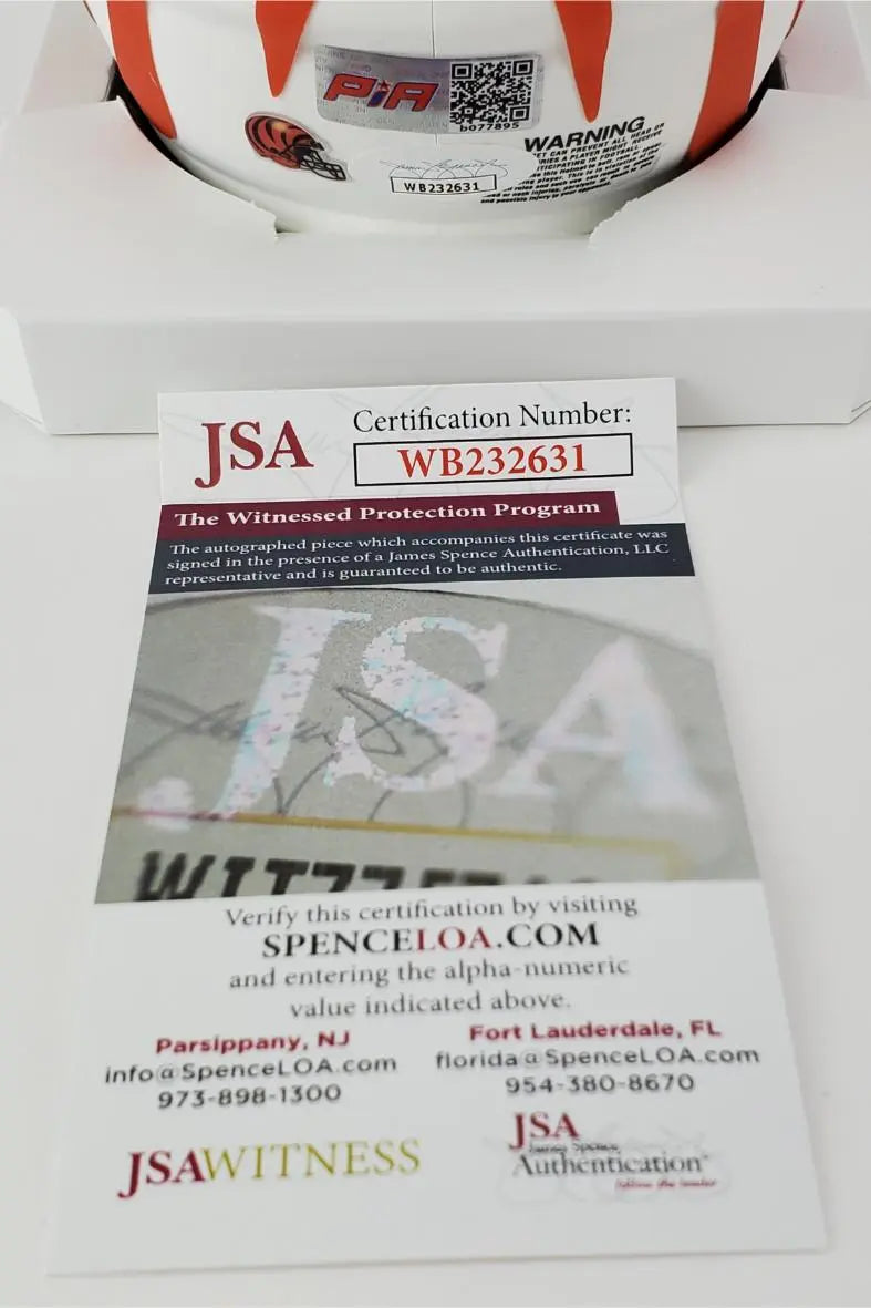 Joe Mixon Signed Cincinatti Bengals Lunar Eclipse Mini Helmet (JSA &amp; Players Ink Certified)