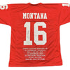 Joe Montana Signed Career Highlight Stat Jersey (TriStar)