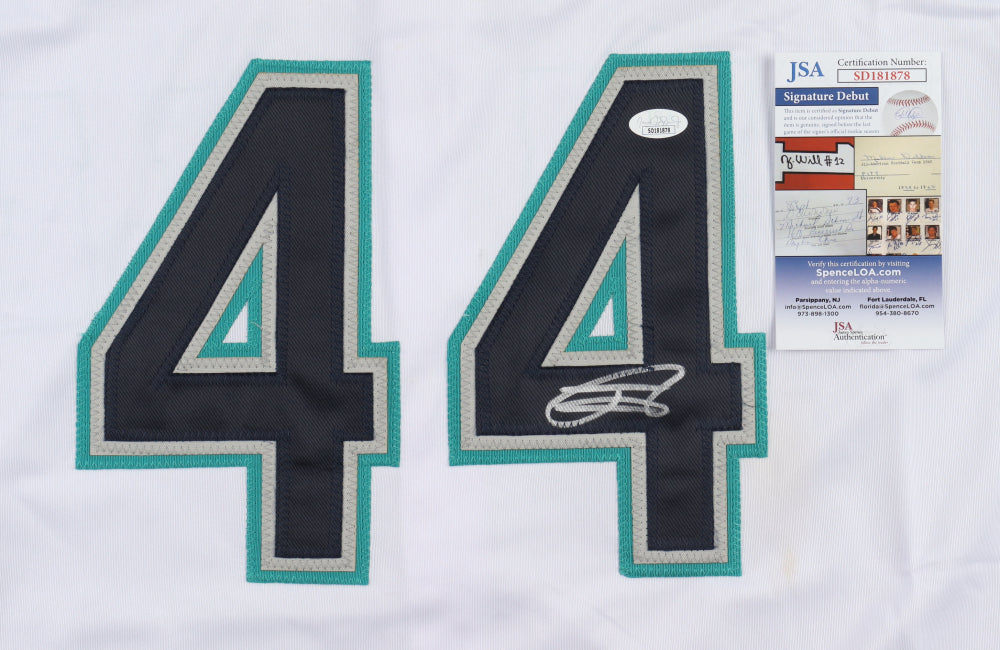 Julio Rodriguez Signed &quot;Rookie Season&quot; White Jersey (2) (JSA)