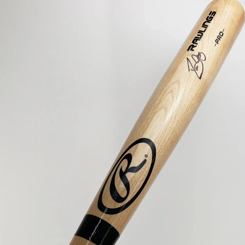 David Justice Signed Rawlings Pro Baseball Bat (JSA Witness COA)