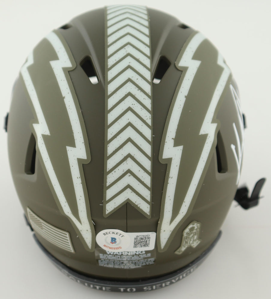 Keenan Allen Signed Chargers Salute to Service Speed Mini Helmet (Beckett)