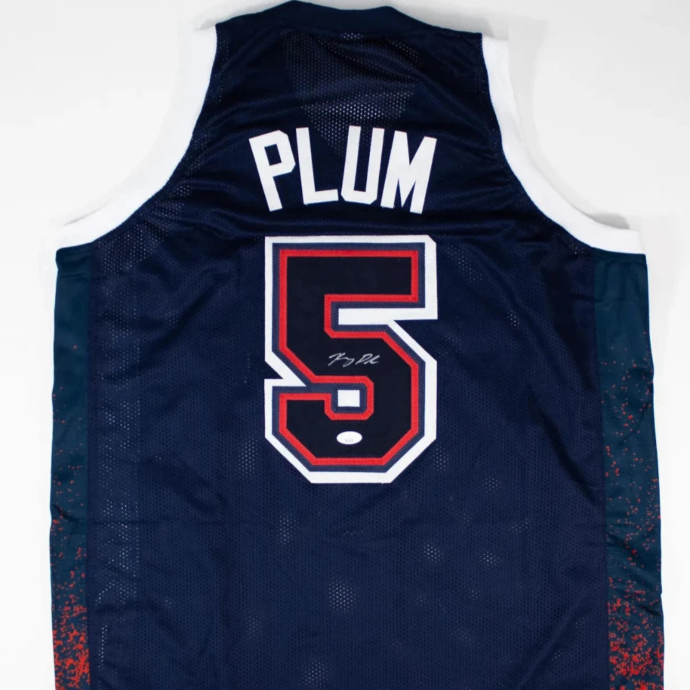 Kelsey Plum Signed Team USA Blue Jersey (JSA COA)