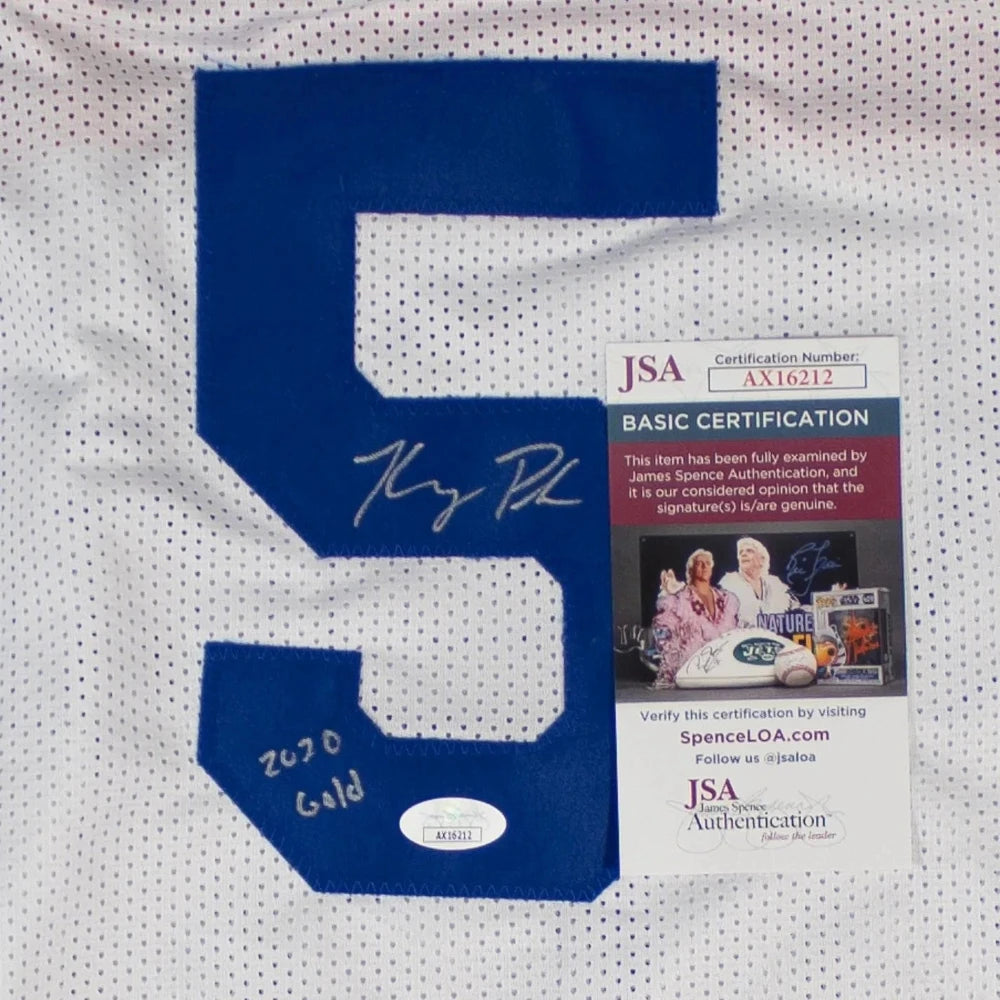 Kelsey Plum “2020 Gold” Signed Team USA Jersey (JSA COA)