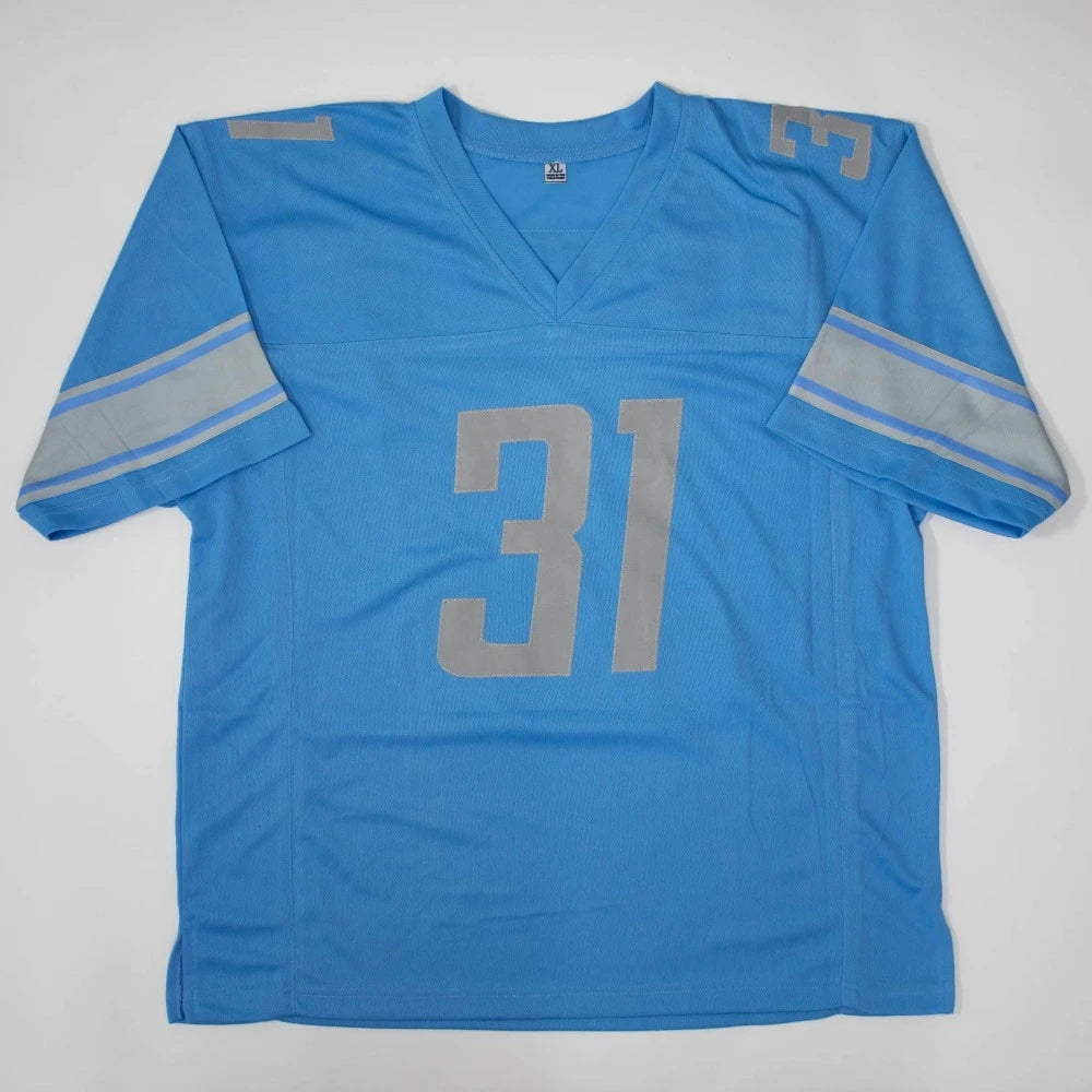 Kerby Joseph Signed Detroit Lions Blue Jersey (JSA)