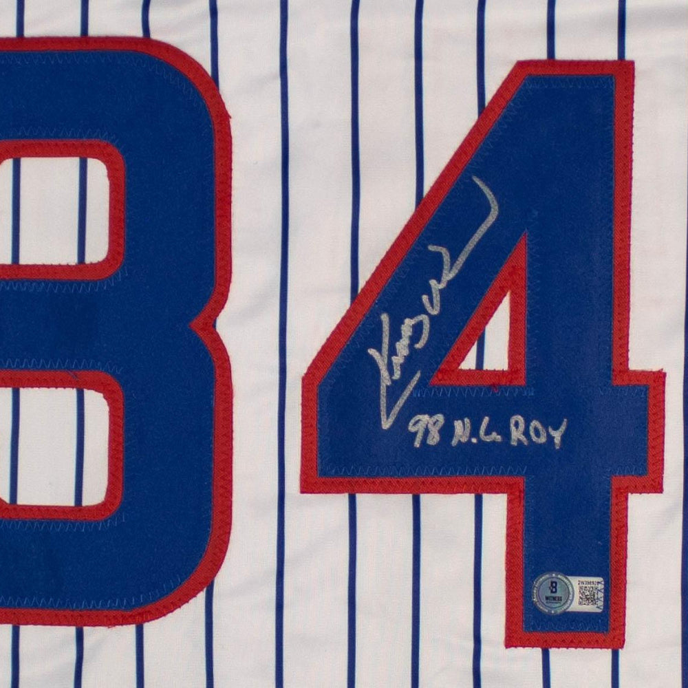 Kerry Wood "98 NL ROY" Signed Cubs Jersey (Beckett Witness Certified)