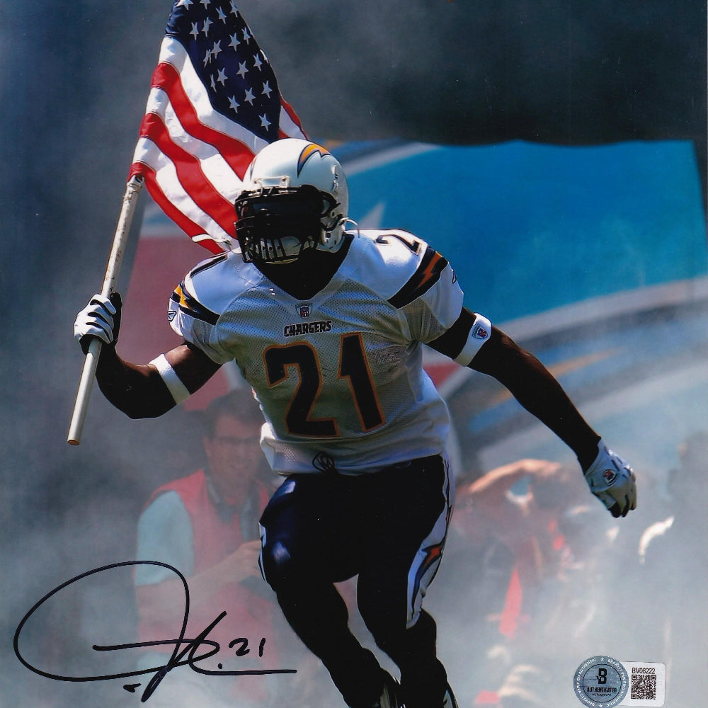 LaDainian Tomlinson Signed San Diego Chargers 8x10 Photo (2) (Beckett Witness Certified)