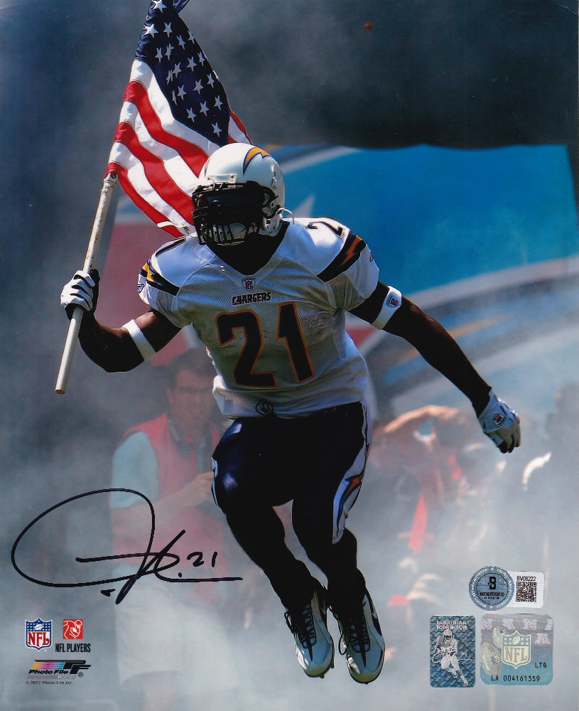 LaDainian Tomlinson Signed San Diego Chargers 8x10 Photo (2) (Beckett Witness Certified)